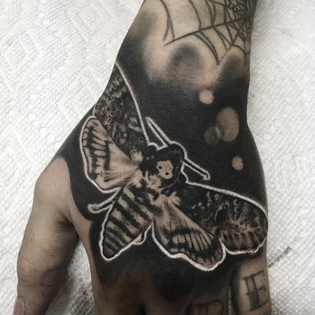 Tattoos - Moth on Hand - 120307